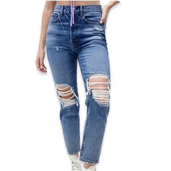 PacSun Ultra High-Waisted Distressed Jeans – Size 29 | Slim Fit, Everyday Casual - Picture 3 of 3
